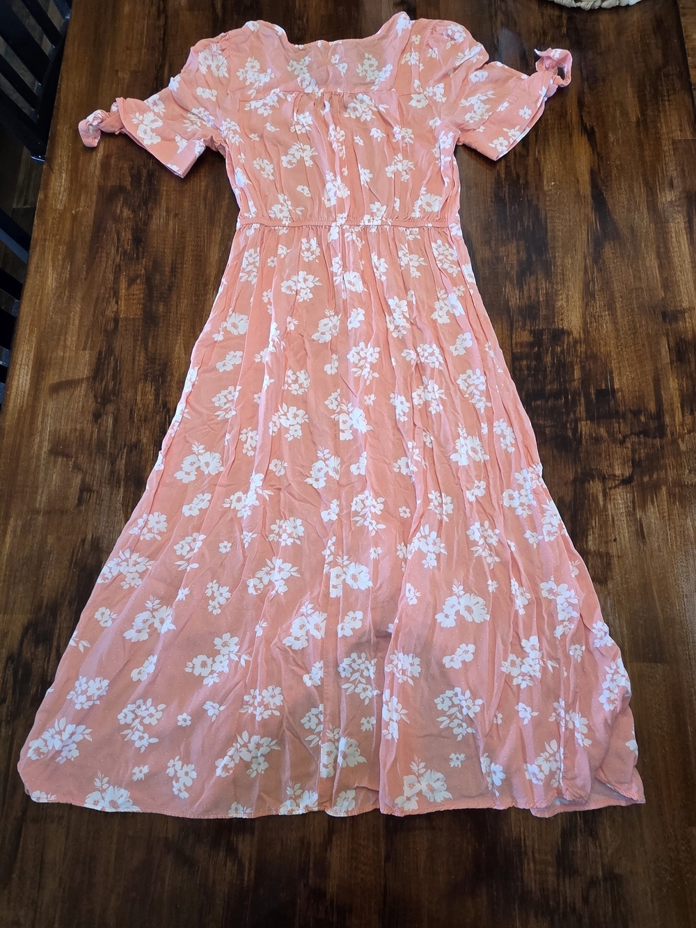 Peyton & Parker Women's XS Coral Cottage Floral Dress Matching Mini XS Dress - Picture 6 of 9